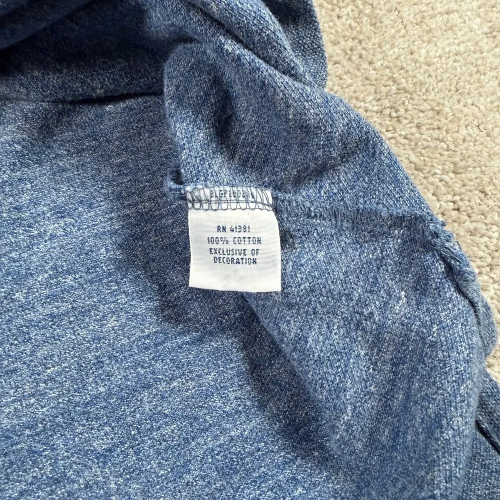 Polo‎ Ralph Lauren Polo Shirt Mens Large Blue Heathered Cotton Short Sleeve Pony